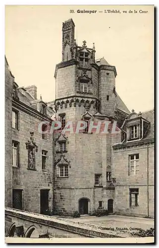 Cartes postales Quimper L Eveche vu de la Cour