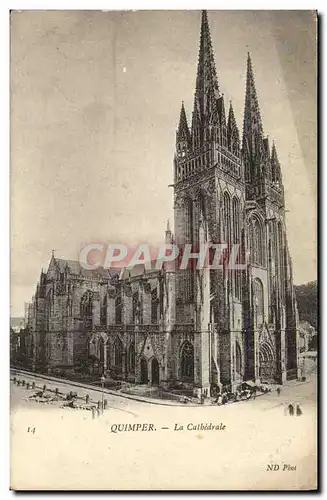 Cartes postales Quimper La Cathedrale