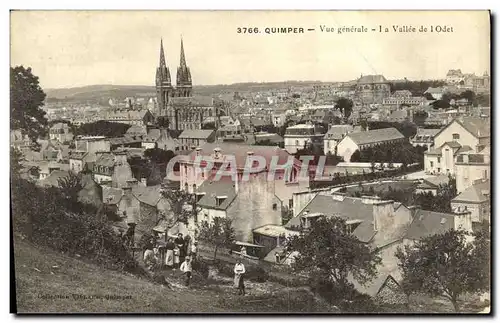 Ansichtskarte AK Quimper Vue Generale la Vallee de L Odet animee