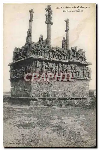 Ansichtskarte AK Quimper Environs de Calvaire de Tronen