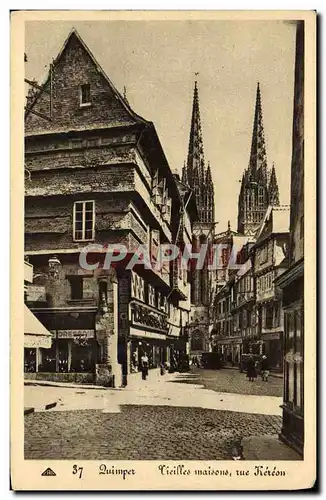 Ansichtskarte AK Quimper Vieilles maisons Rue Kereon