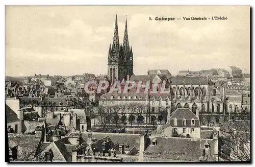 Ansichtskarte AK Quimper Vue generale L eveche