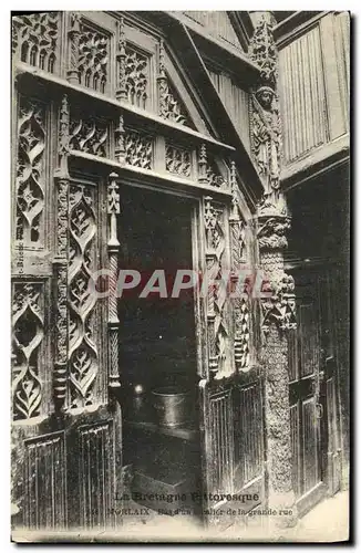 Cartes postales Morlaix Bas d un escalier de la grande rue