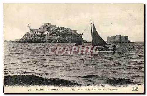 Ansichtskarte AK Morlaix Rade De L Ile Louet et le Chateau du Taureau