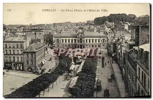 Ansichtskarte AK Morlaix La Place Thiers et L Hotel de Ville