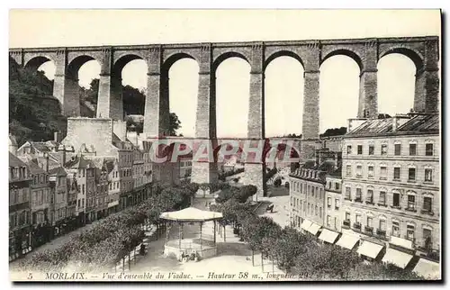 Cartes postales Morlaix Vue d ensemble du viaduc