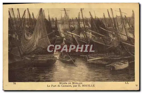 Cartes postales Morlaix Le Port de Camaret par Bouille Bateaux