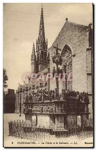 Ansichtskarte AK Plougastel Daoulas La Fleche et le Calvaire