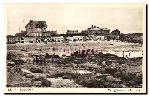 Cartes postales Roscoff Vue Generale de la Plage