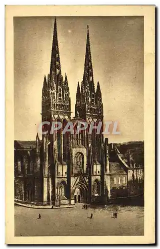 Cartes postales Quimper La Facde de la Cathedrale