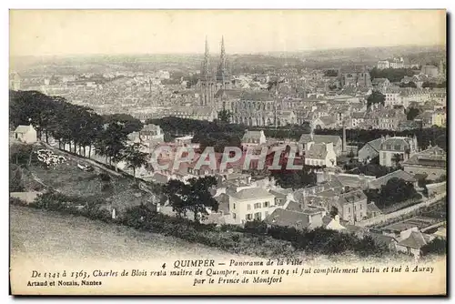 Ansichtskarte AK Quimper Panorama de la Ville