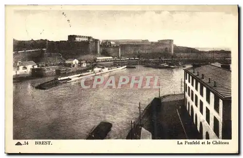 Ansichtskarte AK Brest La Penfeld et le Chateau Bateau