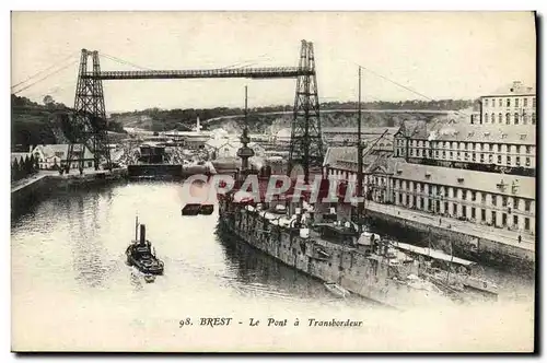 Cartes postales Brest Le Pont a Transbordeur Bateau