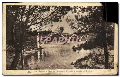 Cartes postales Brest Pont de Plougastel Daouias a travers les Sapins