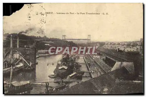 Cartes postales Brest Interieur du Port Le Pont Transbordeur