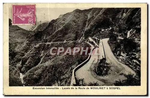 Cartes postales Sospel Excursion Intervallee Lacets de la Route de Moulinet a Sospel