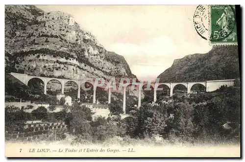 Cartes postales Les Gorges du Loup Le Viaduc et L Entree des Gorges