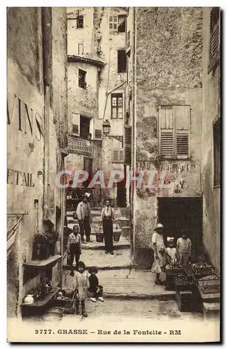 Cartes postales Grasse Rue de la Fontette Enfants