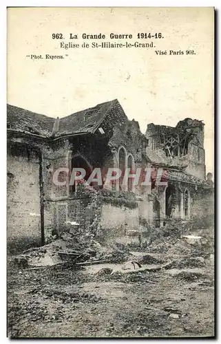 Cartes postales Eglise de St Hilaire le Grand Militaria