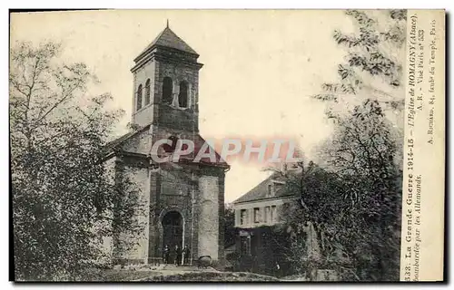 Cartes postales Eglise de Romagny Militaria