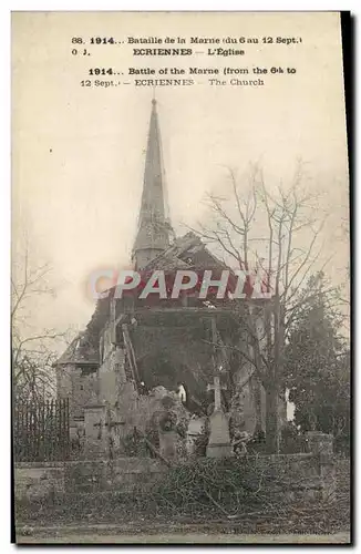 Cartes postales Ecriennes L Eglise Militaria