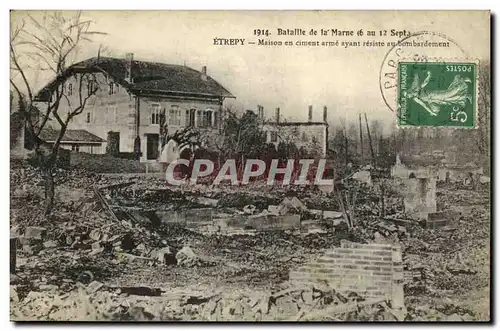 Cartes postales Etrepy Maison en Ciment arme Militaria