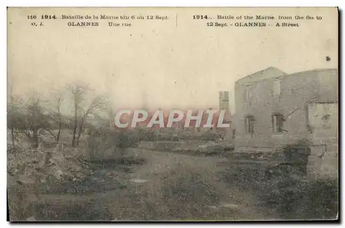 Cartes postales Glannes Une Rue S Militaria