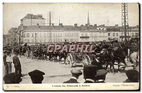 Cartes postales L Entree des Allemands a Amiens Militaria