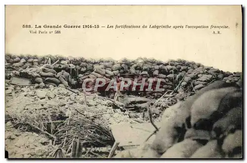 Ansichtskarte AK La Grande Guerre Les Fortifications du Labyrinthe apres l occupation francaise Militaria Tranche
