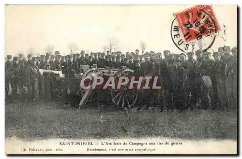 Cartes postales Saint Michel L Artillerie de Campagne aux tirs de Guerre Militaria