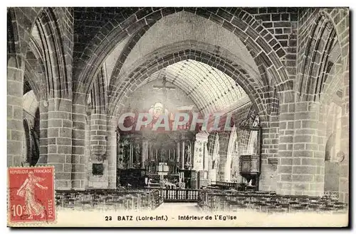 Ansichtskarte AK Batz Loire Interleur de l eglise