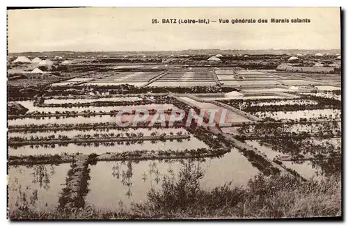 Cartes postales Batz Vue Generale des marais salants