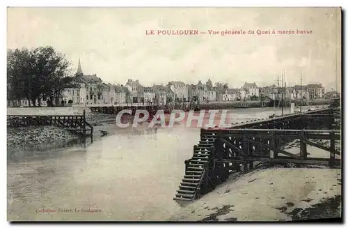 Cartes postales Le Pouliguen Vue generale du quai a maree basse