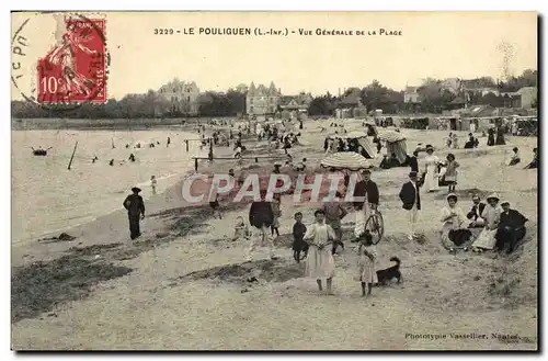 Cartes postales Le Pouliguen Vue Generale et la plage