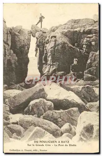 Ansichtskarte AK Du Pouliguen A Batz Sur la grande cote Le pont du diable