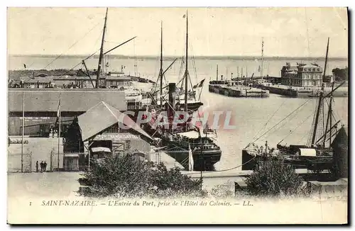 Cartes postales St Nazaire L Entree du port prise de l hotel des colonies