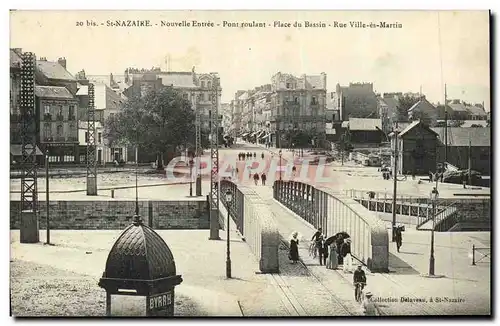 Ansichtskarte AK St Nazaire Nouvelle Entree Pont roulant place du bassin Rue Ville es MArtin