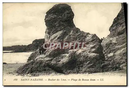 Ansichtskarte AK Saint Nazaire Rocher du Lion Plage de bonne anse