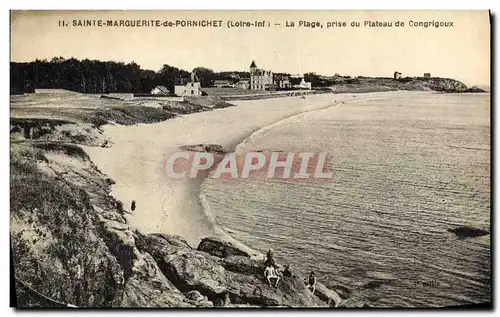 Cartes postales Saint Marguerite de Pornichet La plage Vue prise du plateau de Congrigoux