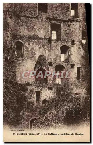 Cartes postales Clisson Le Chateau Interieur du donjon
