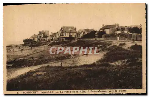 Cartes postales Pornichet La Plage et la cote a Bonne Source vers la Pointe