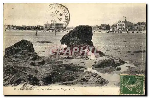 Ansichtskarte AK Pornichet Les Falaises et la Plage Enfants