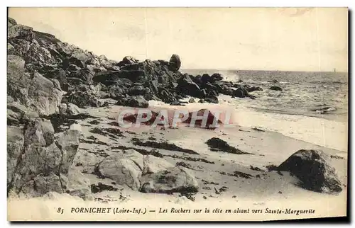 Ansichtskarte AK Pornichet Les Rochers sur la cote en ahant vers Sainte Marguerite