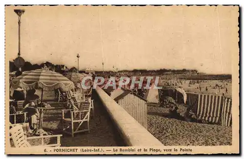 Cartes postales Pornichet Le Remblai et la Plage vers la Pointe