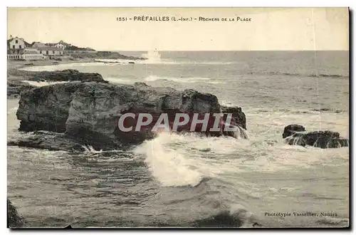 Ansichtskarte AK Prefailles Rochers de la Plage