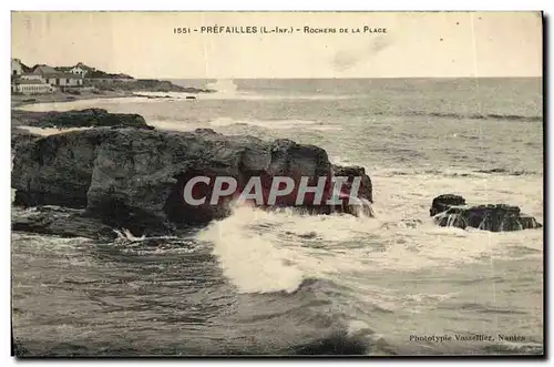 Ansichtskarte AK Prefailles Rochers de la Plage