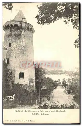 Cartes postales Pornic Le Chateau et la Rade Vue Prise de L Esplanade de l Hotel de France