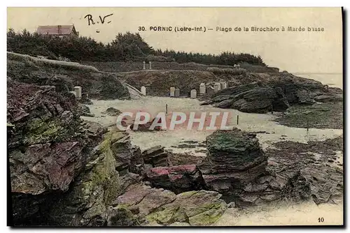 Cartes postales Pornic Plage de la Birochere a Maree basse