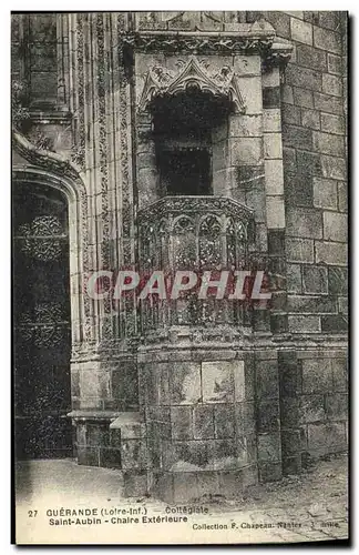 Ansichtskarte AK Guerande Collegiale Saint Aubin Chaire Exterieure