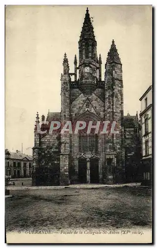 Ansichtskarte AK Guerande Facade de la Collegiale St Aubin